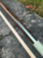 Thumbnail: Gamble Cue , by cue maker carl Giuli, Dice Inlays, pool stick w/ white points