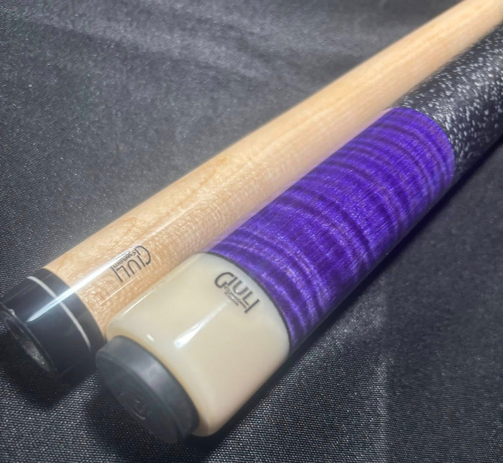 Purple curly maple Giuli custom pool cue