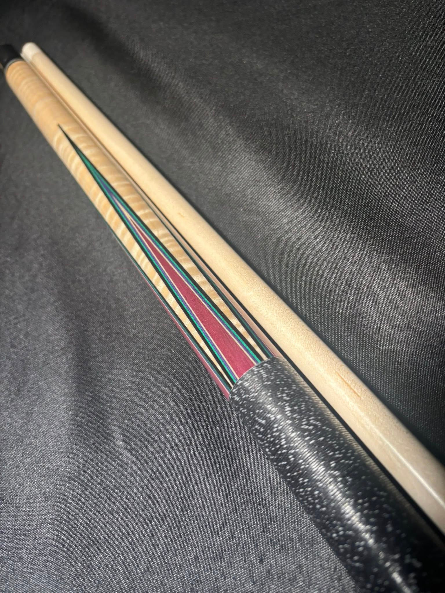 60 inch 5 point purple heart handcrafter giuli custom pool stick