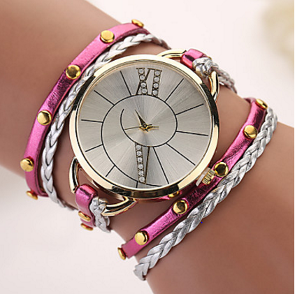 Miniature : Femme Montre Tendance Bracelet de Montre Quartz Punk Polyuréthane Bande Bohème