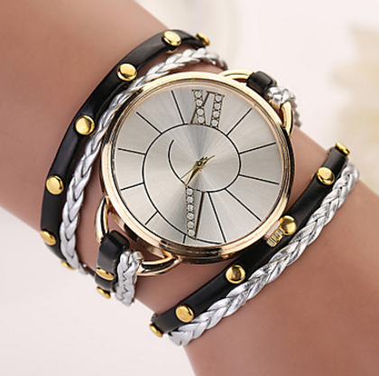 Miniature : Femme Montre Tendance Bracelet de Montre Quartz Punk Polyuréthane Bande Bohème