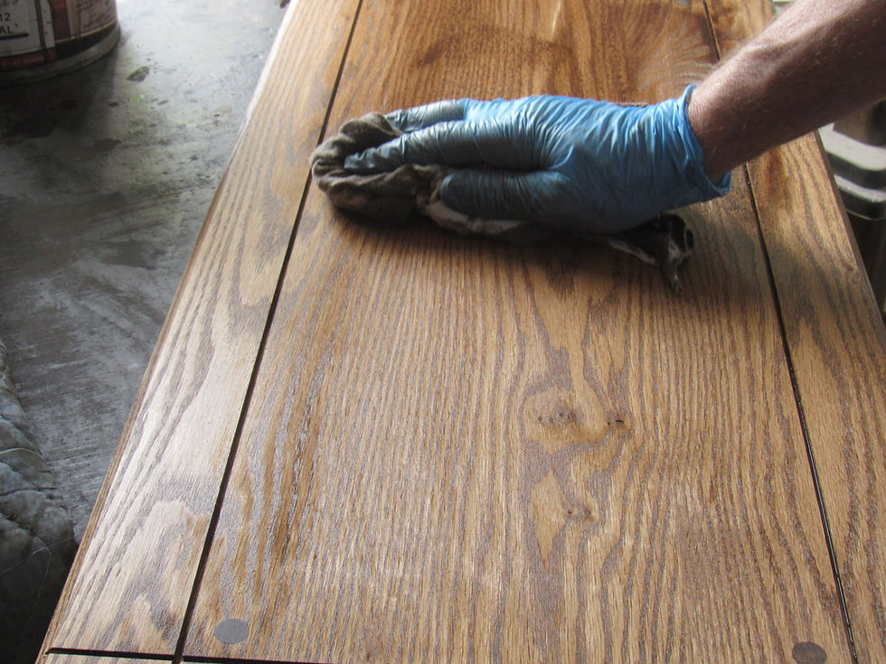 staining wood
