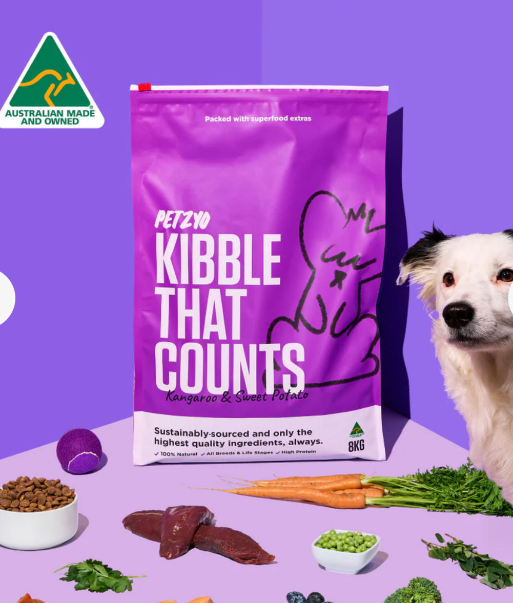 PETZYO Kangaroo, Sweet Potato & Superfood Extras