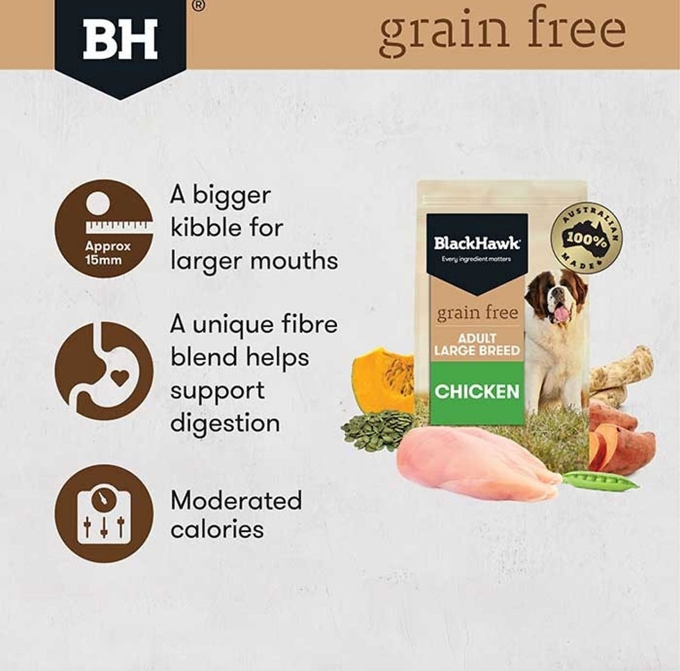 Thumbnail: BLACK HAWK GRAIN FREE ADULT LARGE BREED CHICKEN DRY