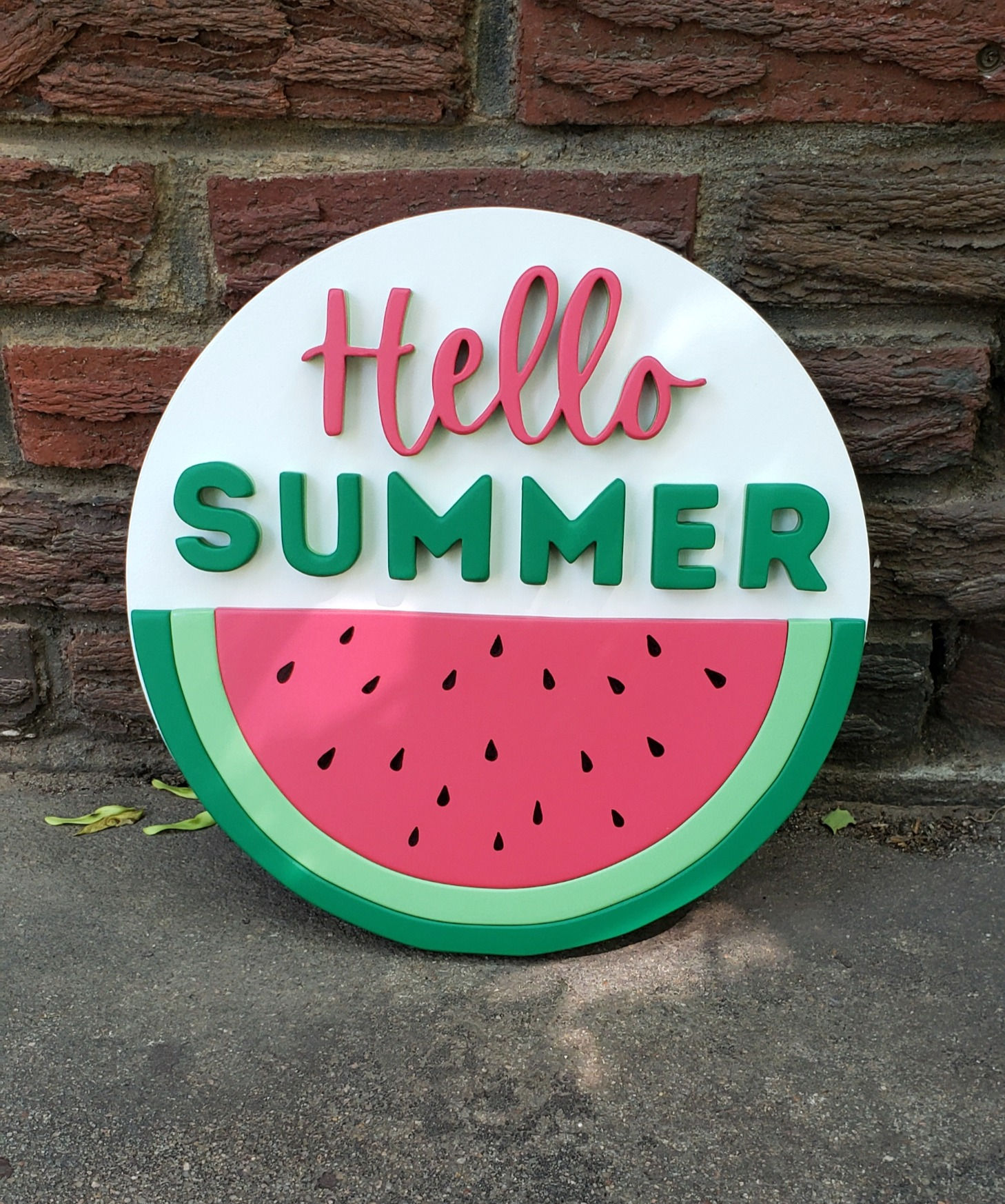 Hello Summer Watermelon Round