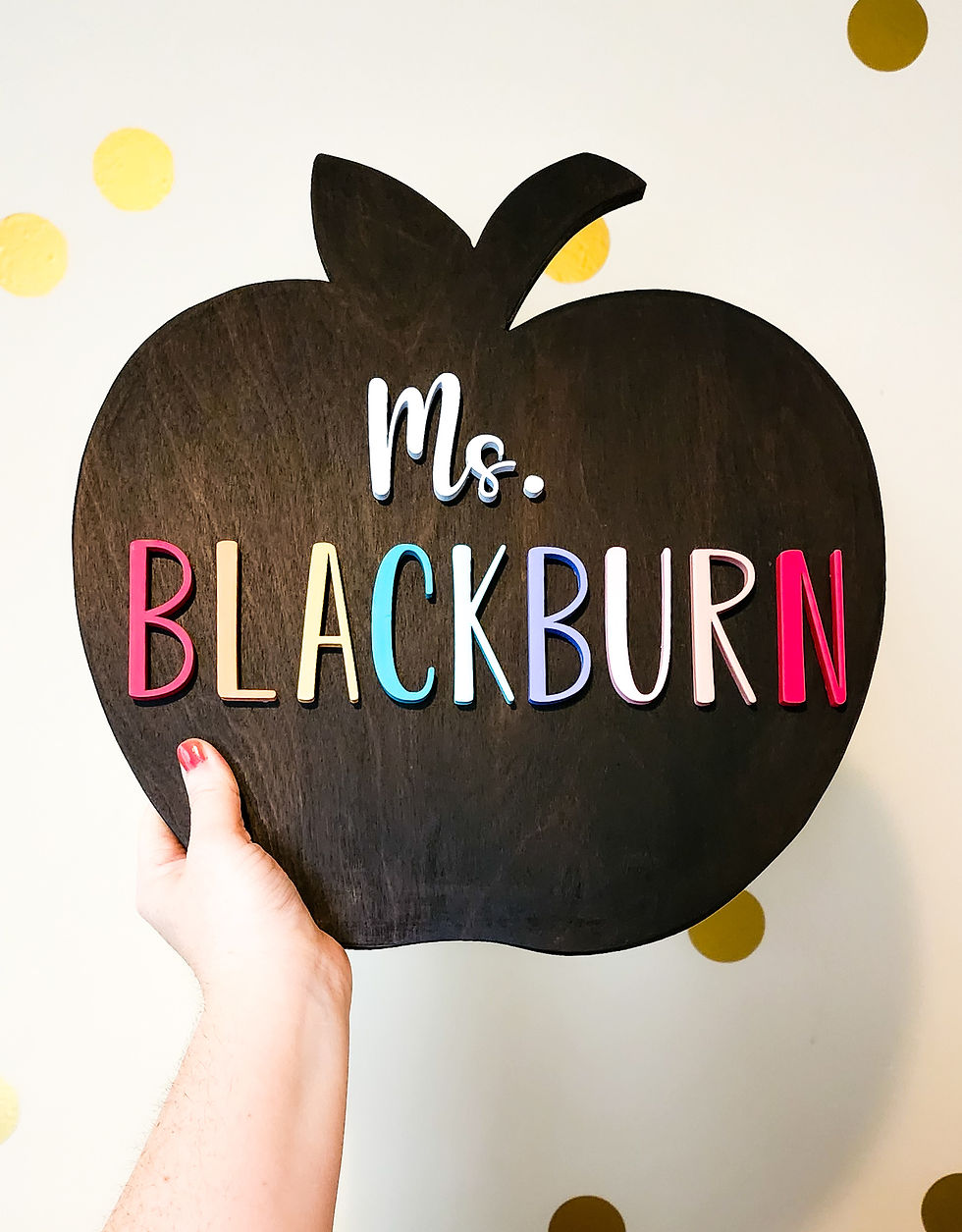 Thumbnail: Teacher Apple Name Sign, Classroom Decor and Teacher Appreciation Gift