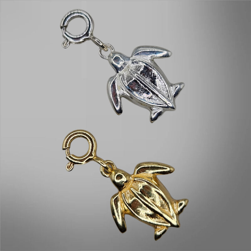 Thumbnail: Bedel Penyu Belimbing - 18 kt goud vermeil