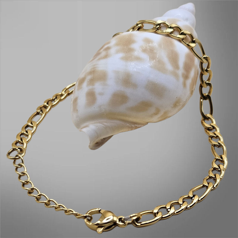 Bedelarmband Figaro LU 16 - 19cm - goldplated