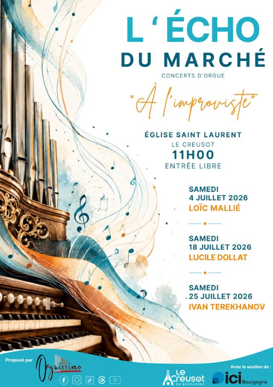 Orguissimo : l'écho du marché, concerts d'orgue