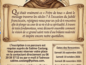 Invitation à un Parcours découverte de Saint François d'Assise