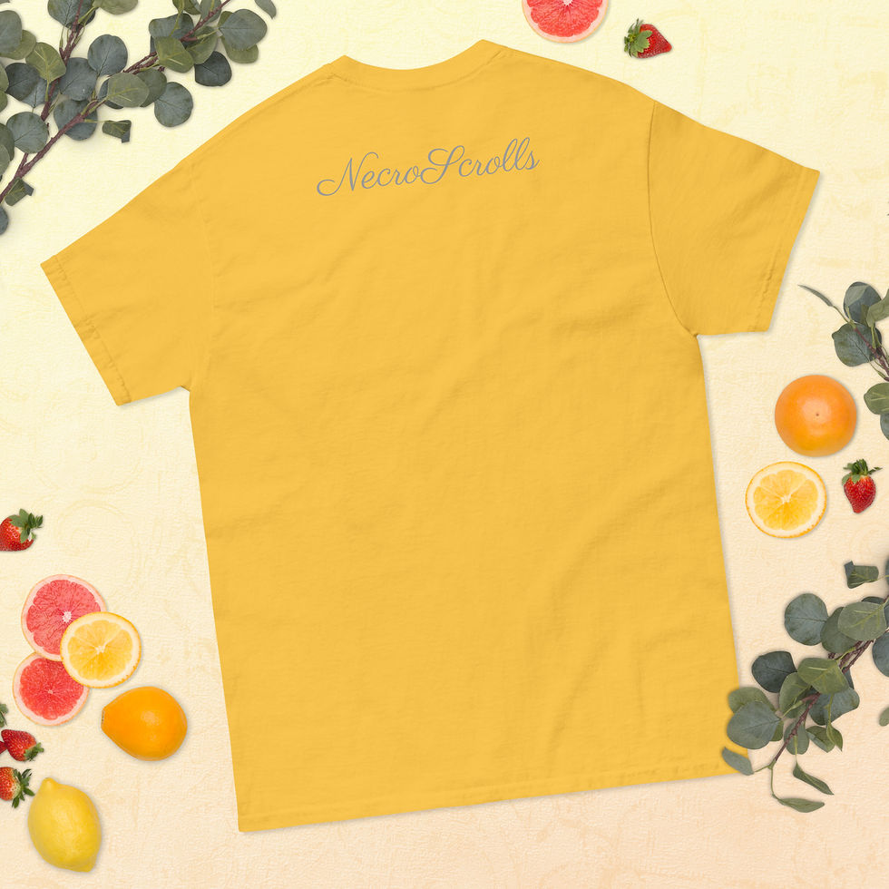 Thumbnail: Zodiac Libra T Shirt yellow color on the table