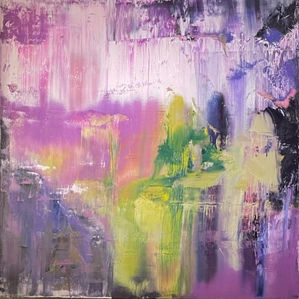 Abstract Squeegee Painting, Now what I want is Facts