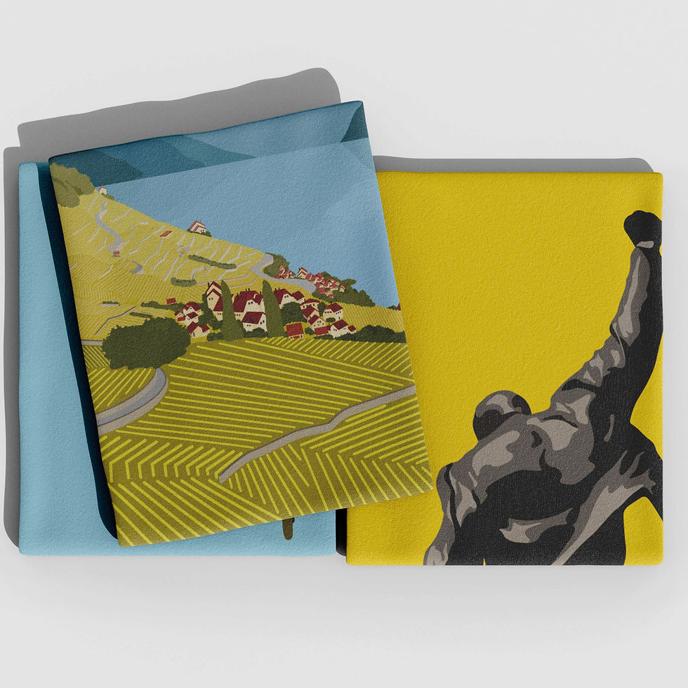 Miniature : Lavaux vineyards tea towel