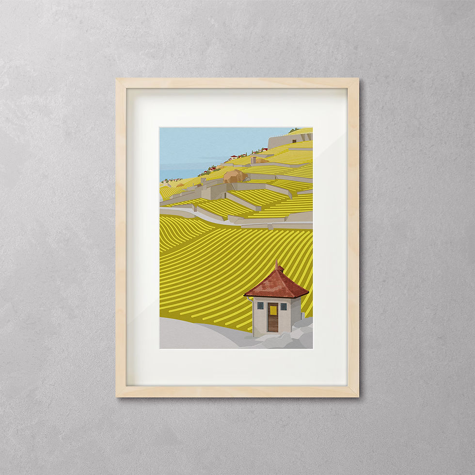 Miniature : Lavaux vineyards  spring Wall Art