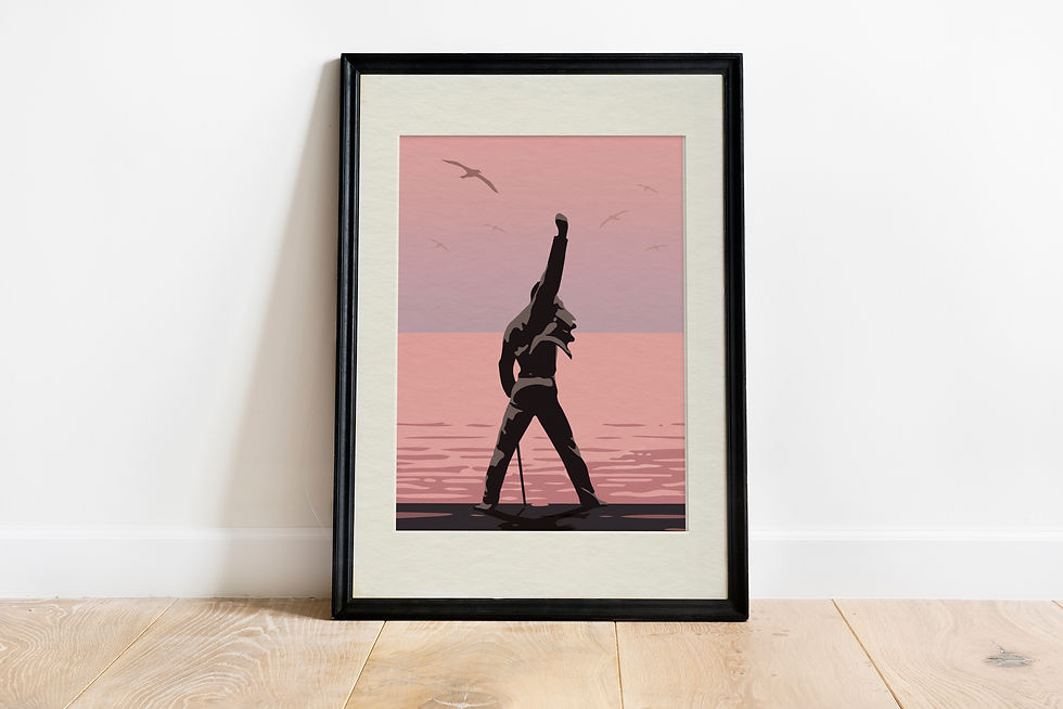 Miniaturbild: Freddie Mercury Wall Art - 03