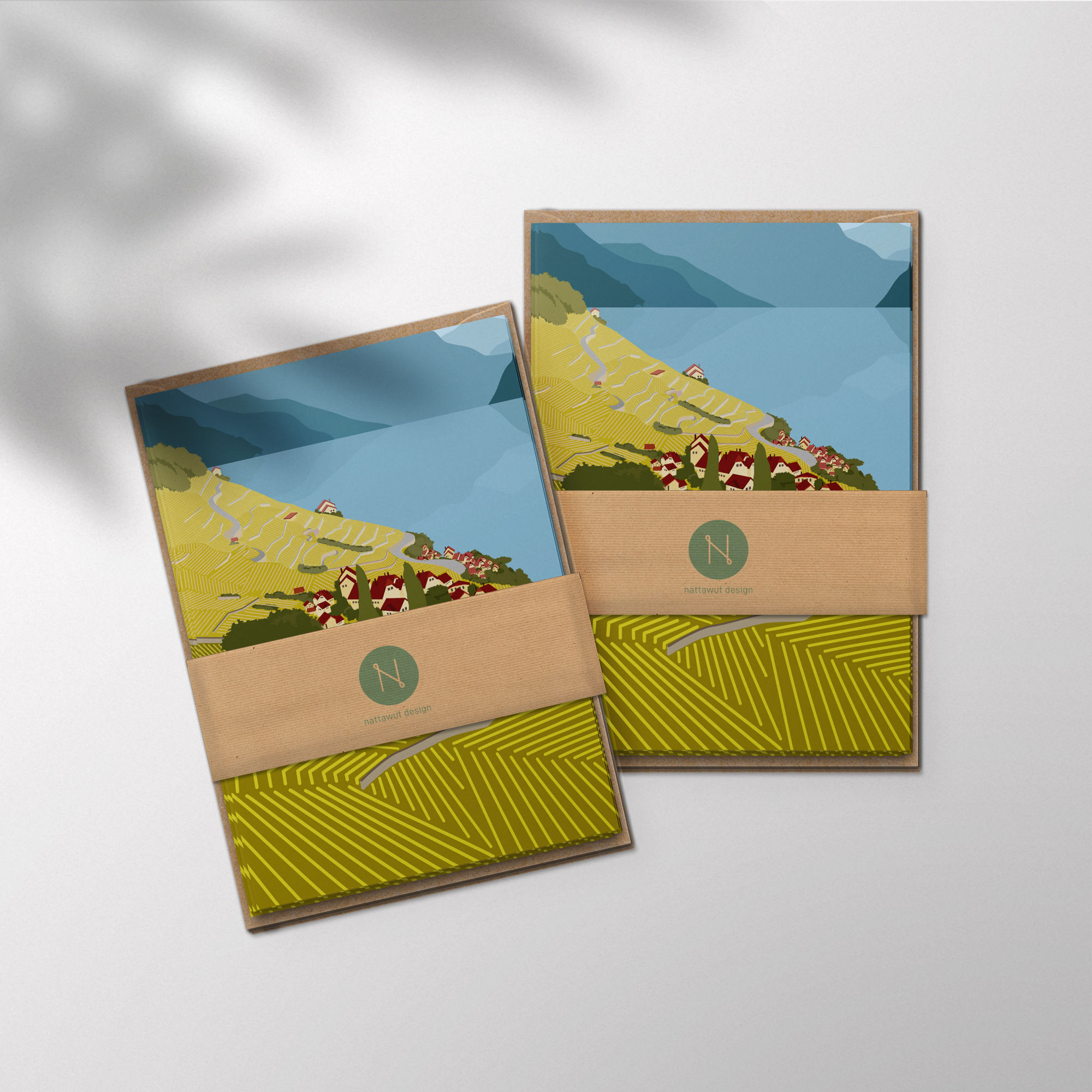 Lavaux vineyards - summer set pack of 5 cards