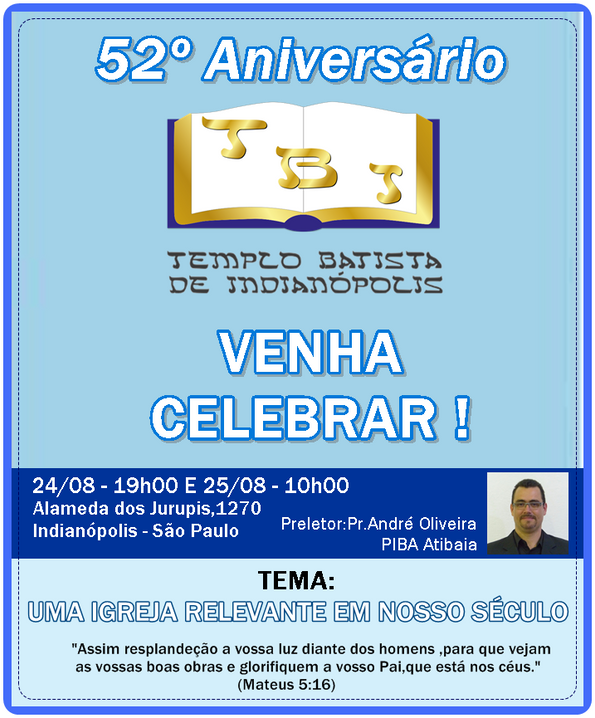 Venha Celebrar e traga um querido teu