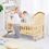Thumbnail: 4 in 1 Wooden Cot 