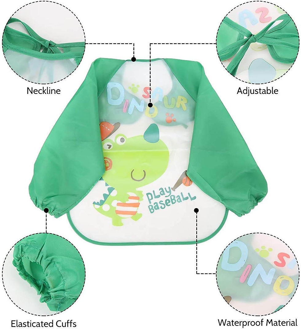 Thumbnail: Long Sleeve Baby Bib Apron 