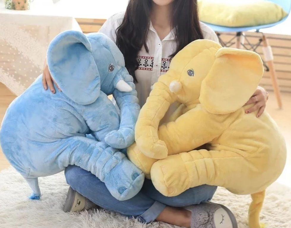Thumbnail: Soft stuffed elephant pillow 