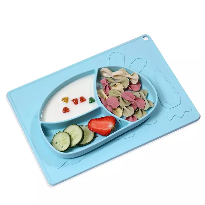 Thumbnail: Silicone baby feeding plate 