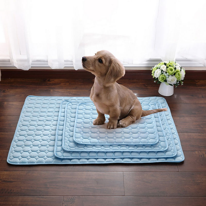 Thumbnail: Dog Mat Cooling Summer Pad Mat For Dogs Cat Blanket Sofa Breathable Pet Dog Bed 