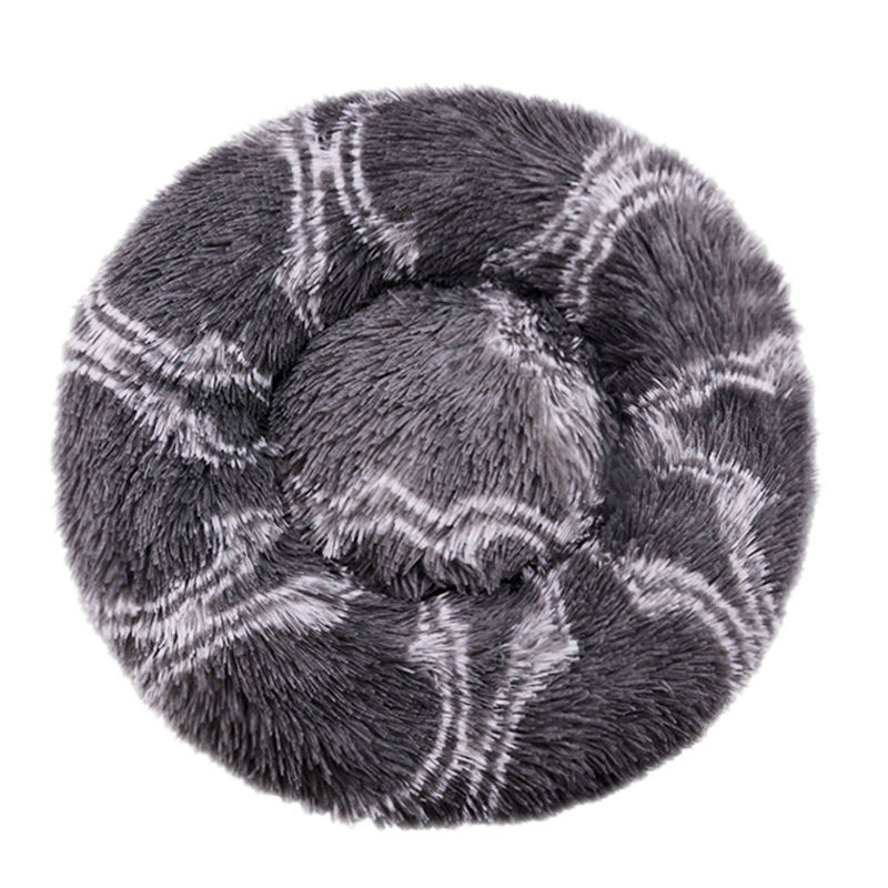 Thumbnail: Round Dog Bed Winter Warm Cat Bed Plush Basket for Dog Washable Pet Bed for Smal