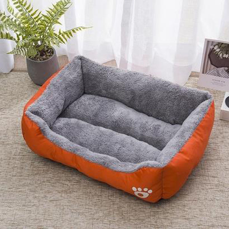 Thumbnail: Black Dog Bed Plush Sleeping Bed for Large, Medium and Small Dogs, Non-Slip and 