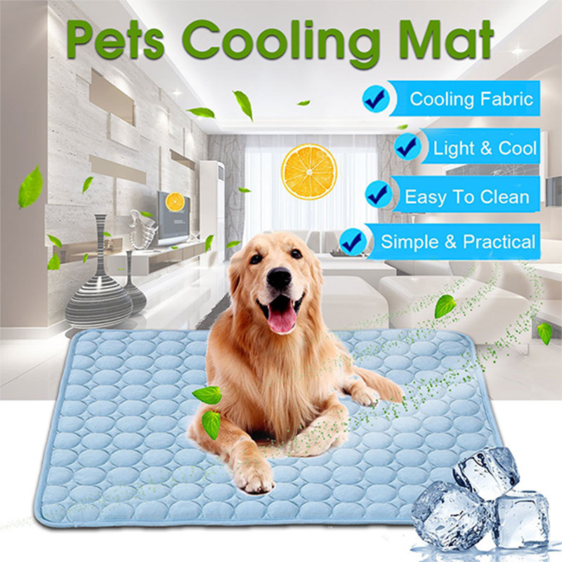 Thumbnail: Dog Mat Cooling Summer Pad Mat For Dogs Cat Blanket Sofa Breathable Pet Dog Bed 