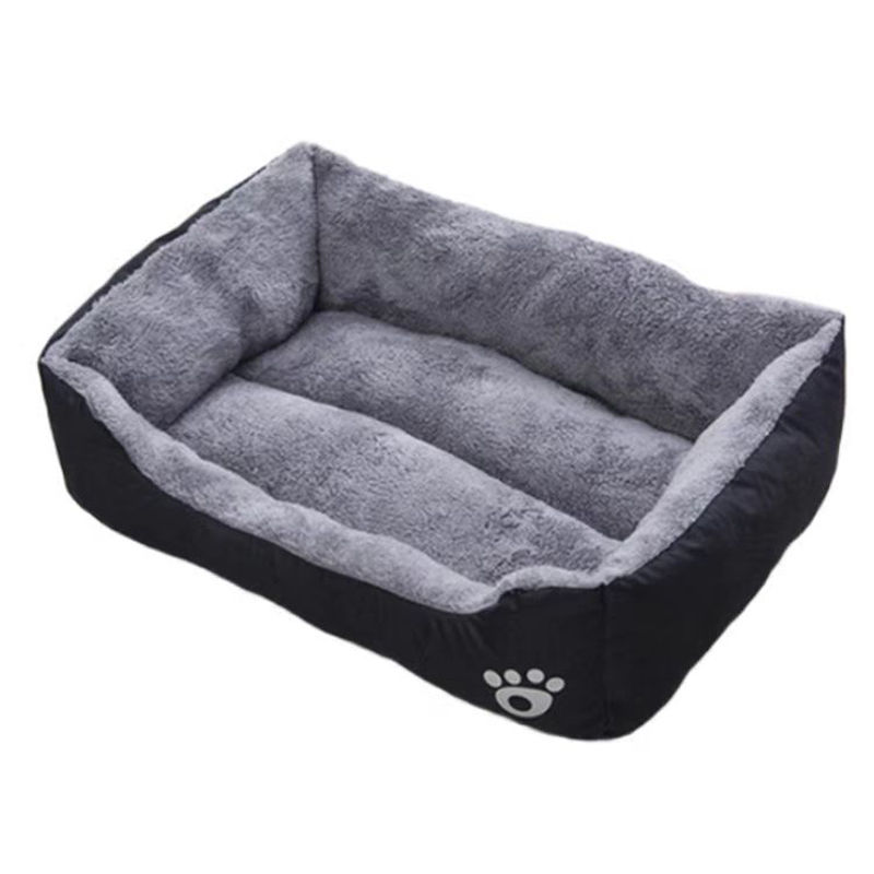 Thumbnail: Black Dog Bed Plush Sleeping Bed for Large, Medium and Small Dogs, Non-Slip and 