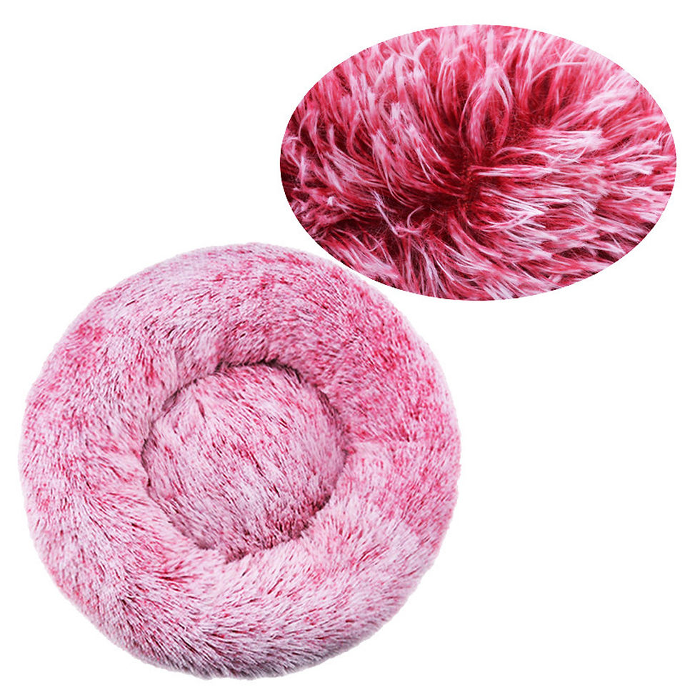 Thumbnail: Round Dog Bed Winter Warm Cat Bed Plush Basket for Dog Washable Pet Bed for Smal