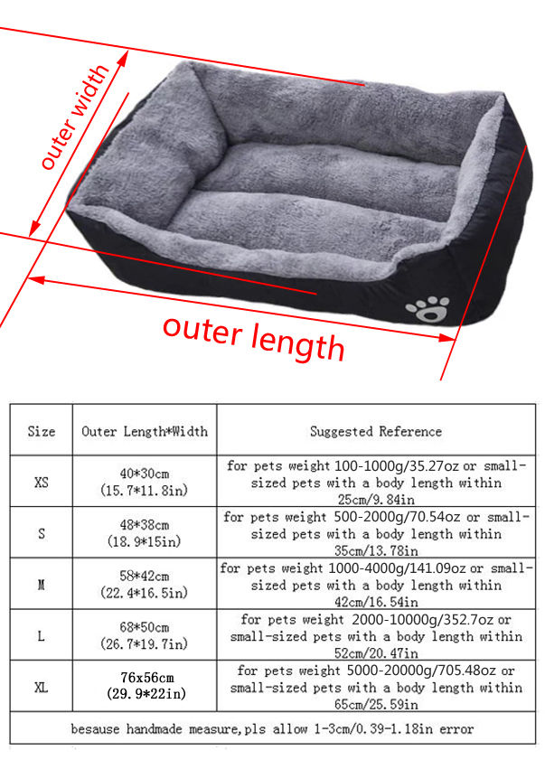 Thumbnail: Black Dog Bed Plush Sleeping Bed for Large, Medium and Small Dogs, Non-Slip and 