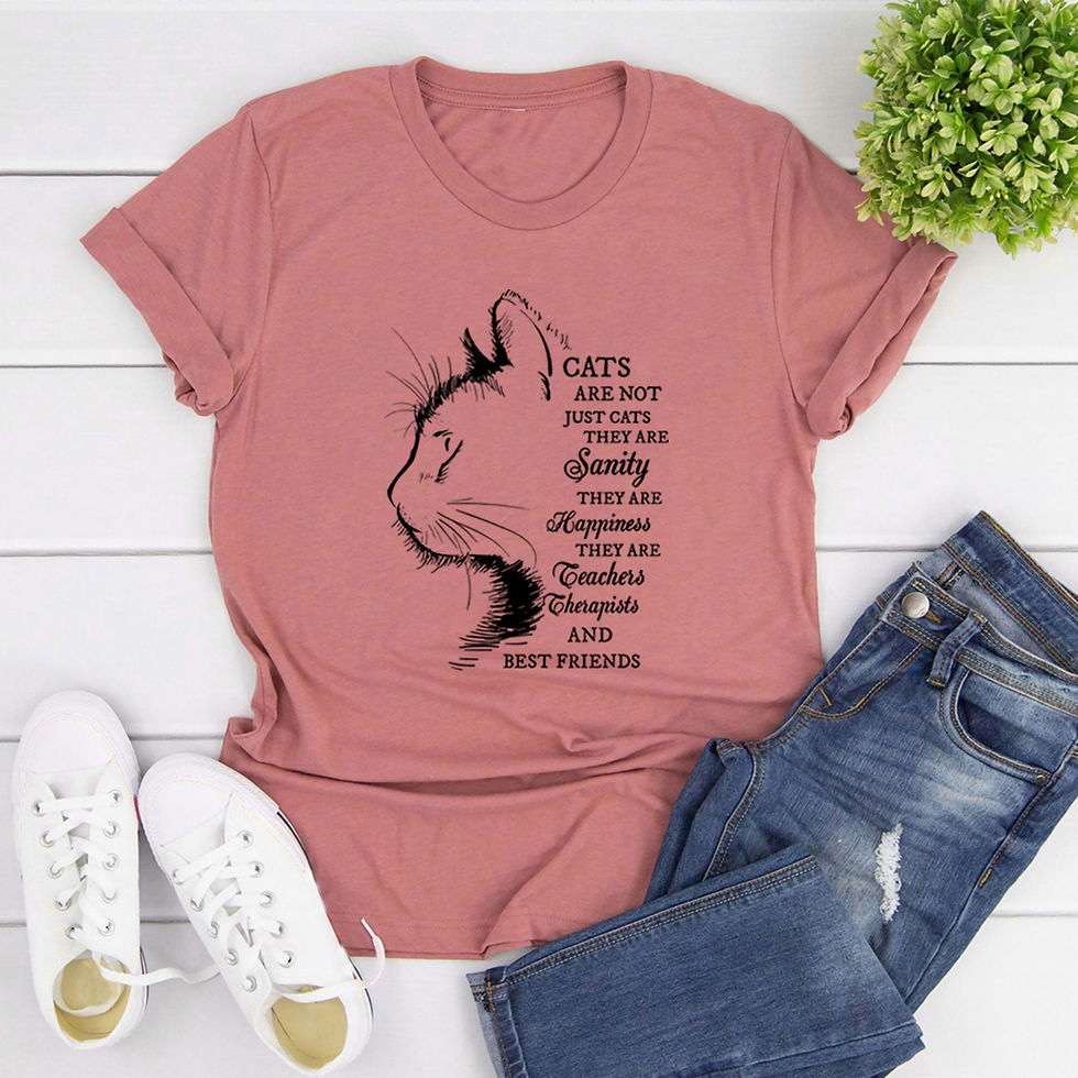 Thumbnail: Cat Lover T-Shirt Feline Therapy T Shirt Women Short Sleeve T-shirts Inspiration