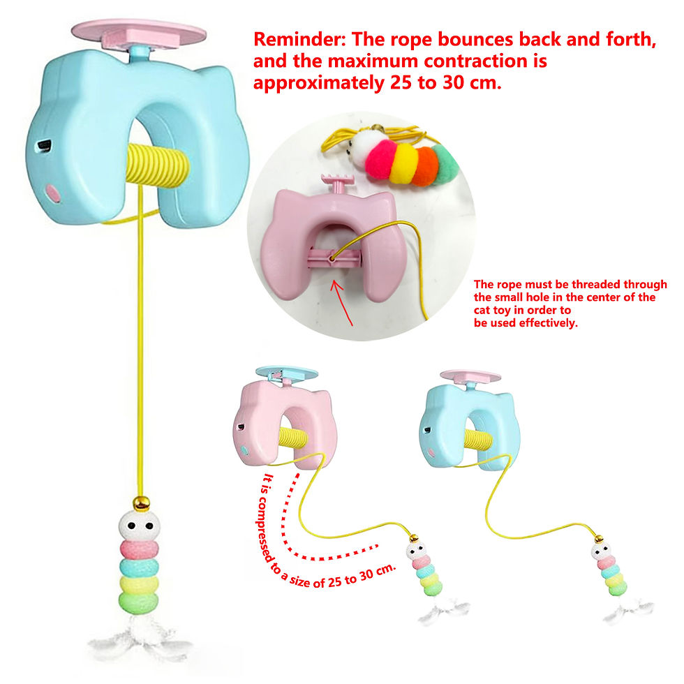 Thumbnail: New Type Of Electric Cat Toy with 2 Ropes Smart Hanging Door Auto Swing Feather 