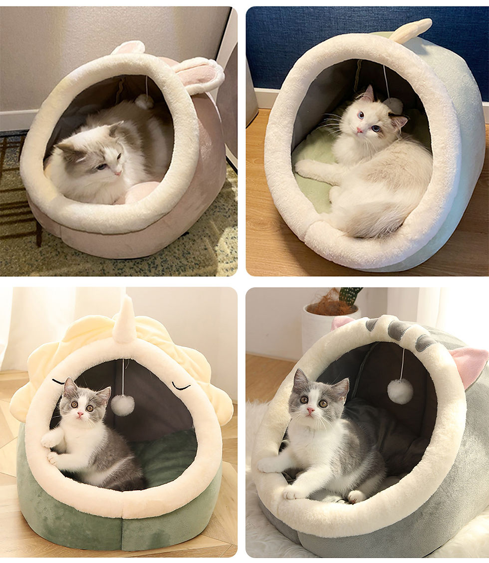 Thumbnail: Deep Sleep Cat Bed Cartoon Pet Bed Foldable Removable Washable Pet Sleeping Bed 