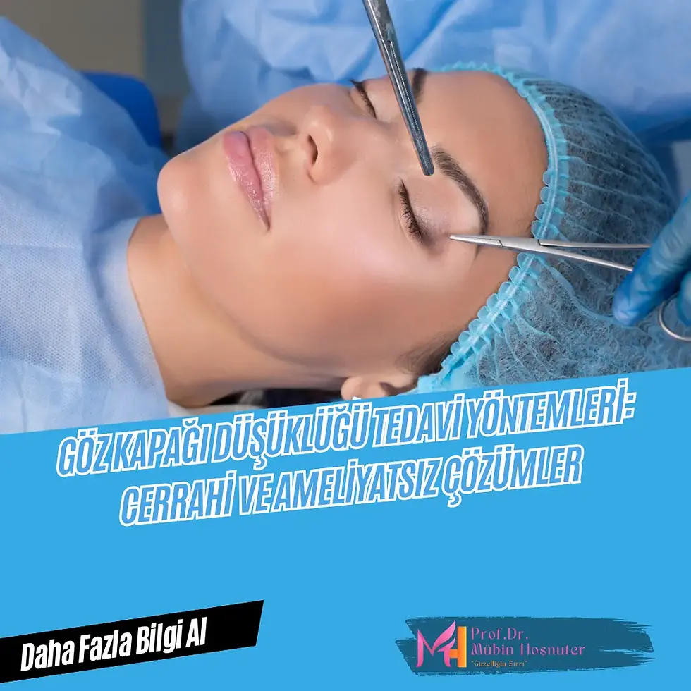 Göz Kapağı Düşüklüğü Tedavisi,Göz küçülmesi