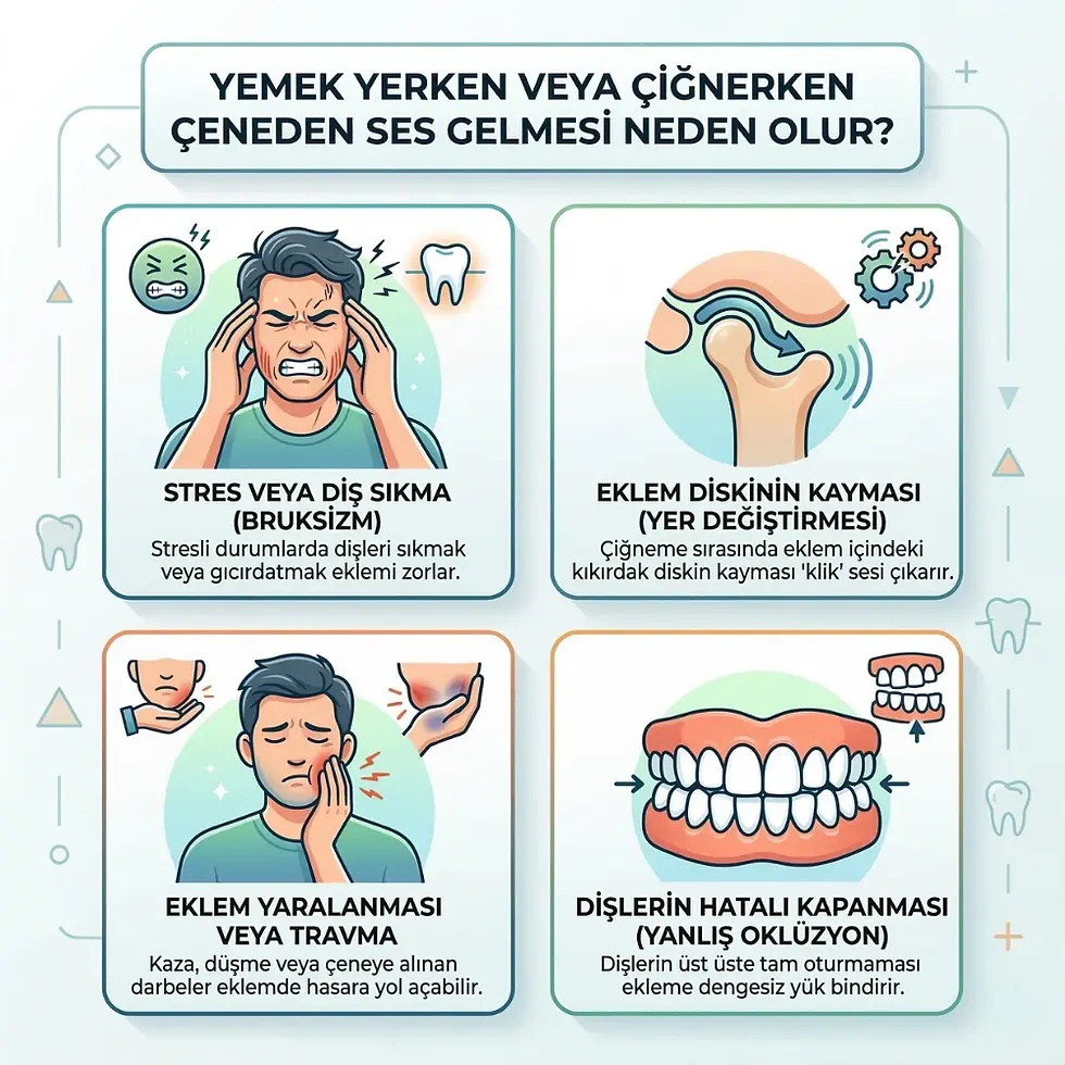 ağzı açınca çeneden ses gelmesi