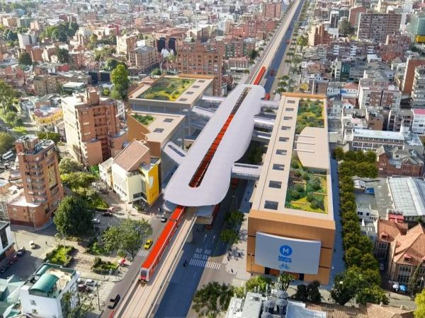 Render de cómo se vería el Metro en Bogotá