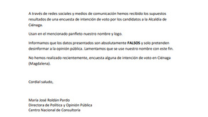COMUNICADO A LA OPINIÓN PÚBLICA DE CIÉNAGA MAGDALENA, Septiembre 9 de 2019