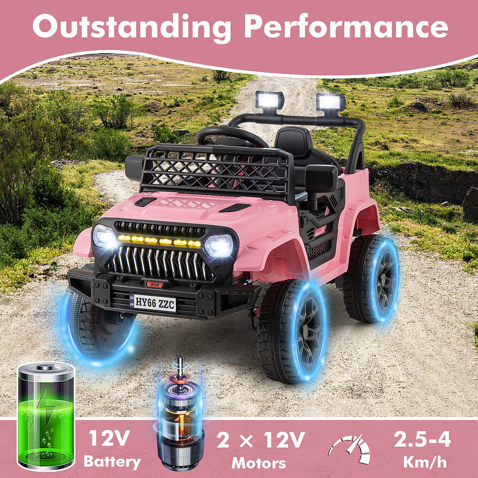Thumbnail: DORTALA 12V Kids Ride on Truck Car Battery Powered Toddler Electric Vehicle-Pink