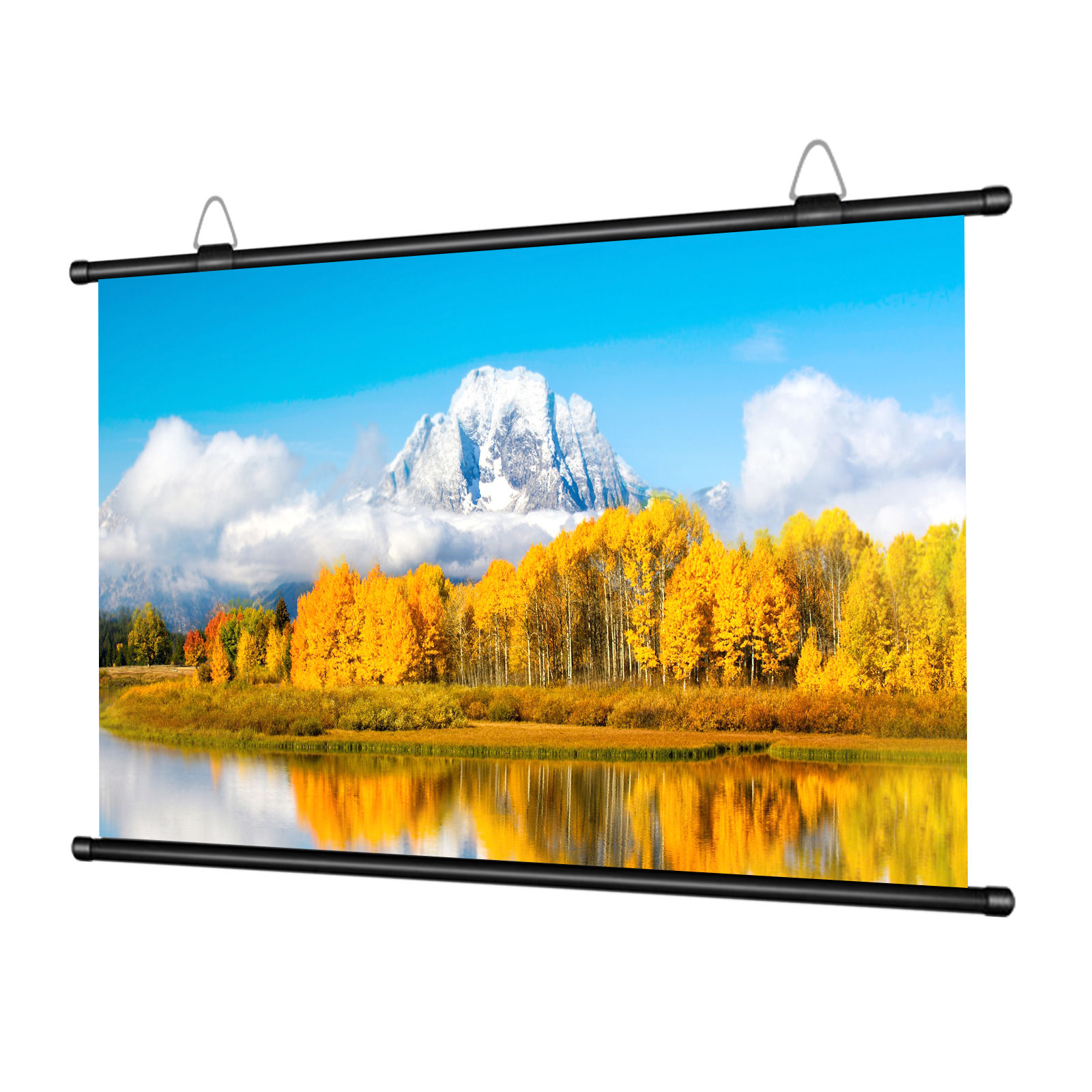 XIAOHUI Anti-light Thick HD Projector Screen 16:9 No-hole Wall-mounted Home Proj