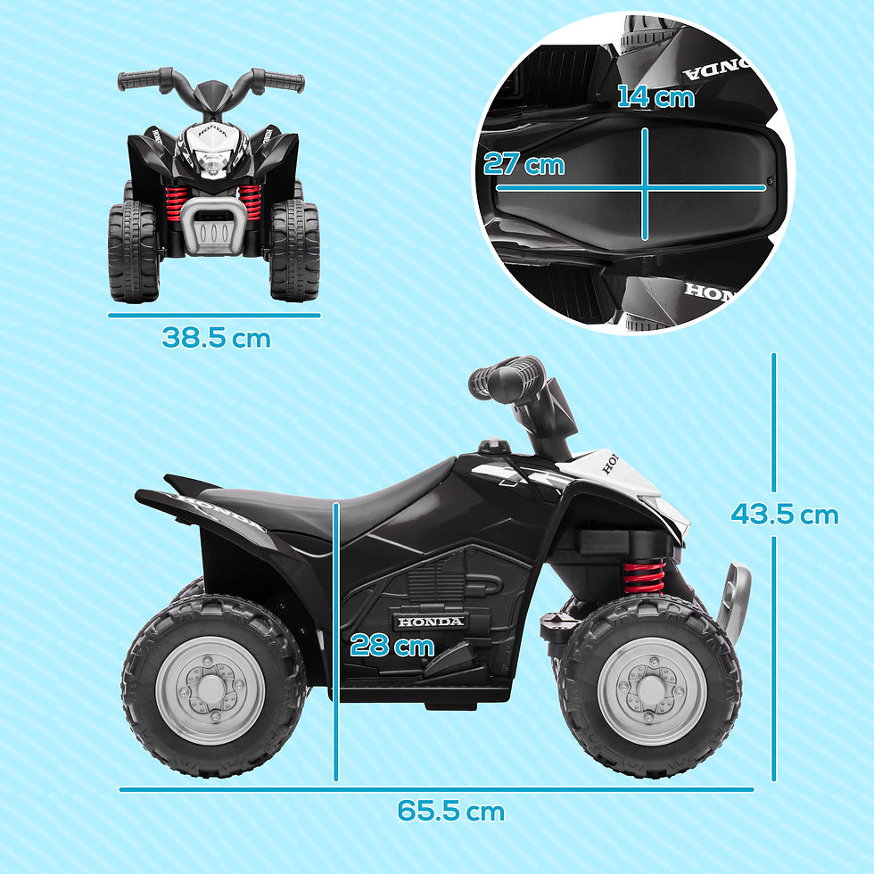 Thumbnail: AIYAPLAY Honda Licensed Kids Electric Quad Bike 6V ATV for 1.5-3 Years