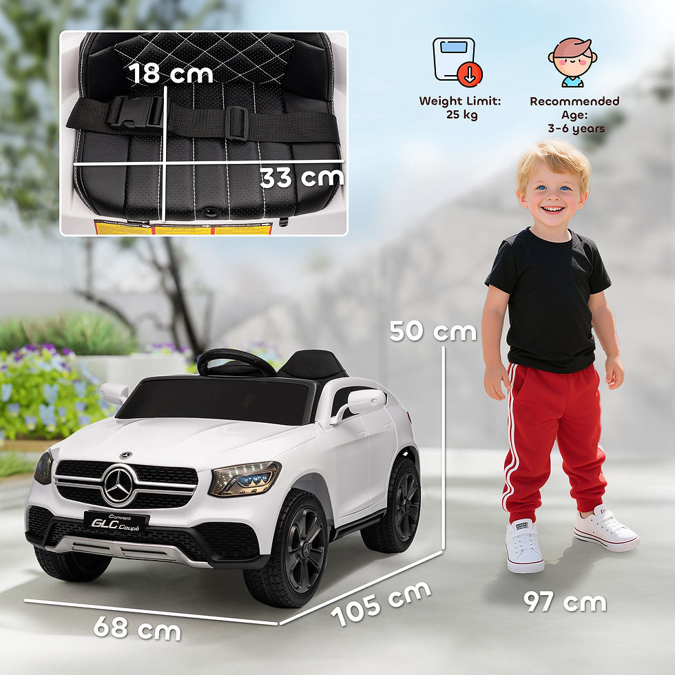 Thumbnail: AIYAPLAY Mercedes-Benz GLC Licensed Kids Ride on Car with Remote