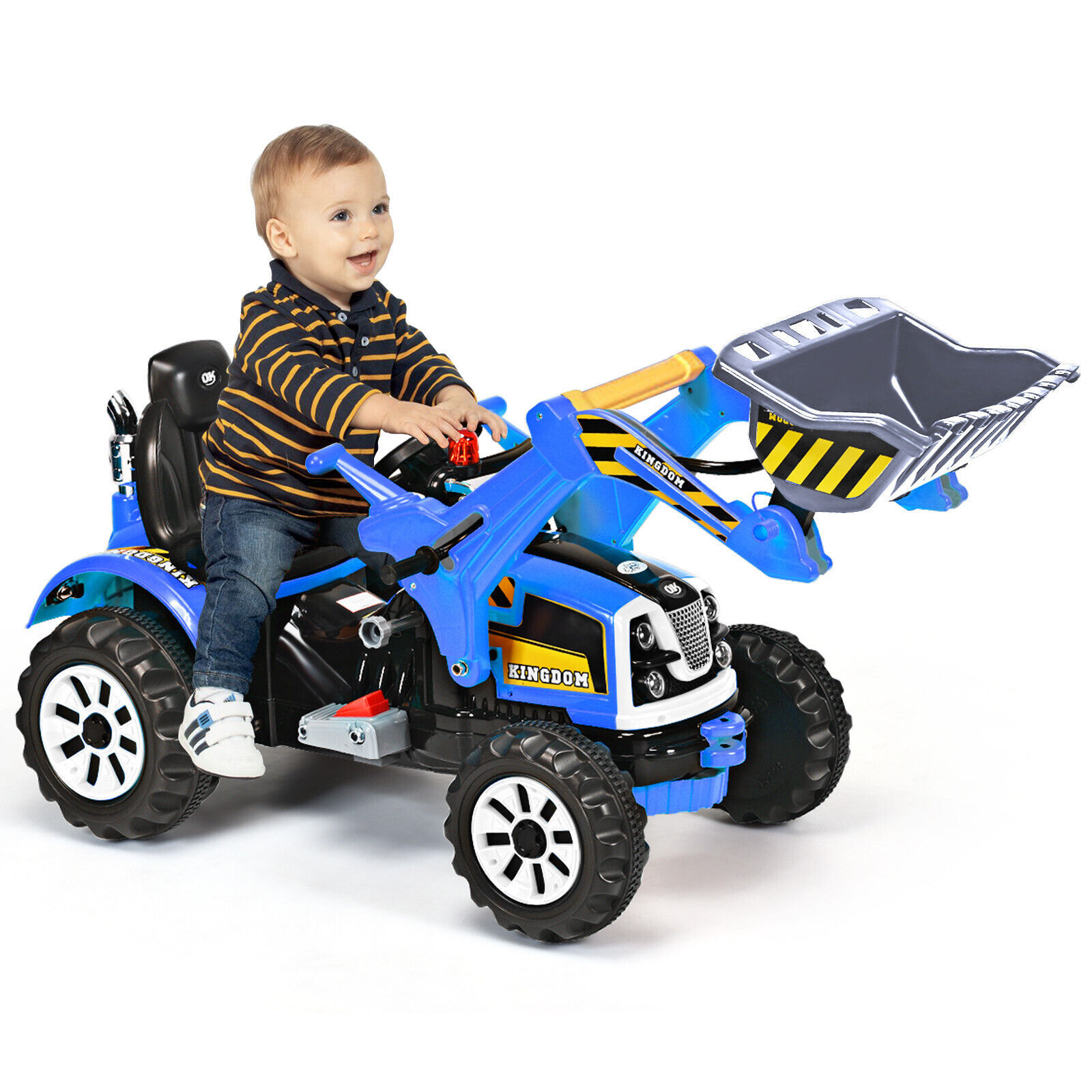 DORTALA 12V Battery Powered Kids Ride On Excavator Children Electric Motorized T