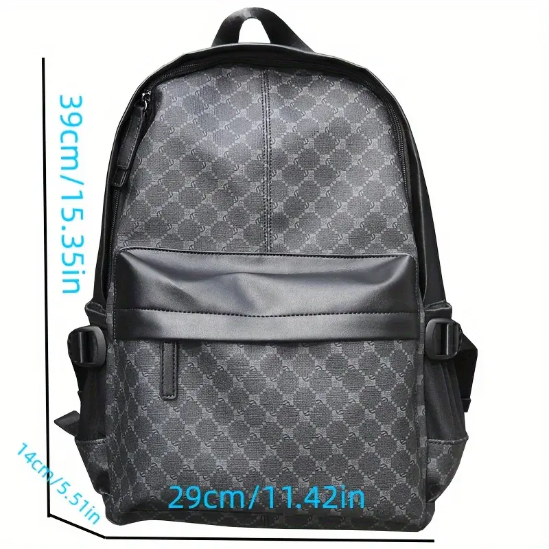Thumbnail: Luxury Plaid Print Backpack Men Fashion Design Men's Backpacks Large-capacity Tr