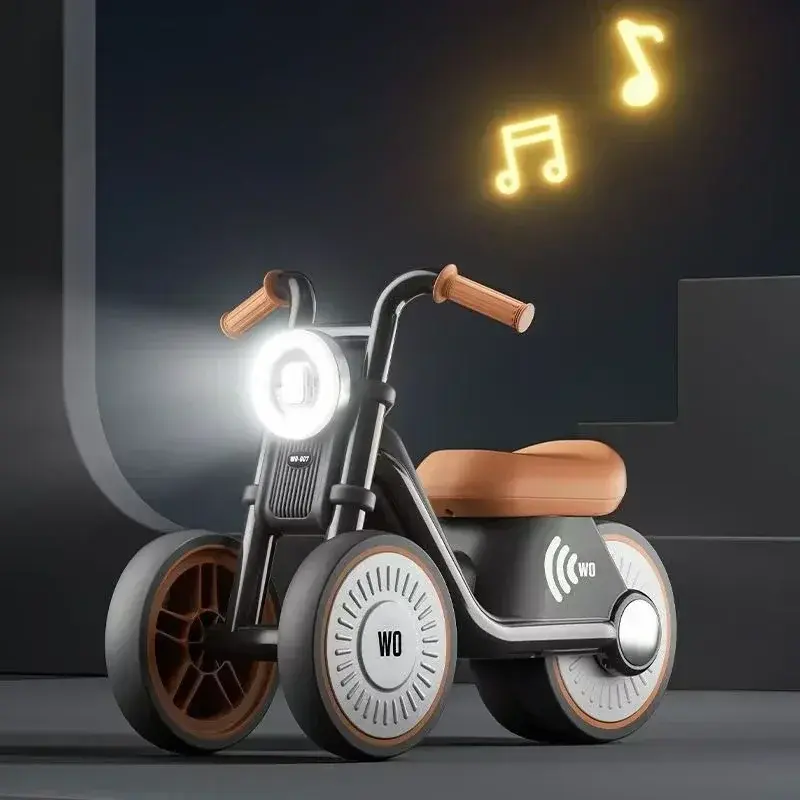 Kids Balance Bike Ride-on Motorcycle Toddler Balance Bike with Music & Lights St