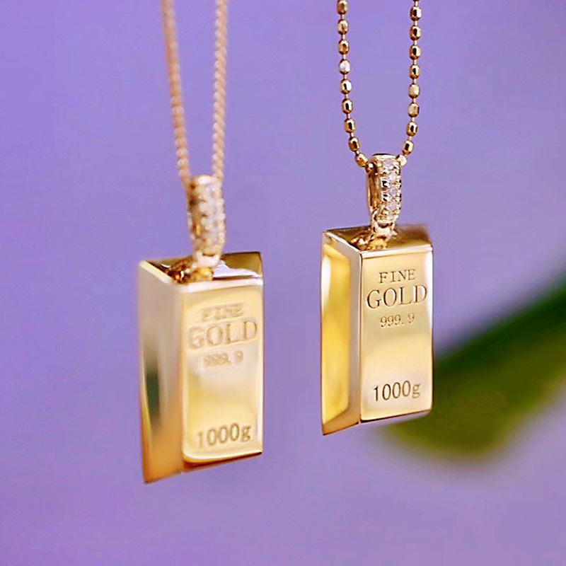 Thumbnail: Fine Soild 18K Gold Filled Pendant Charm Wedding Pendants Necklace For Women Bri