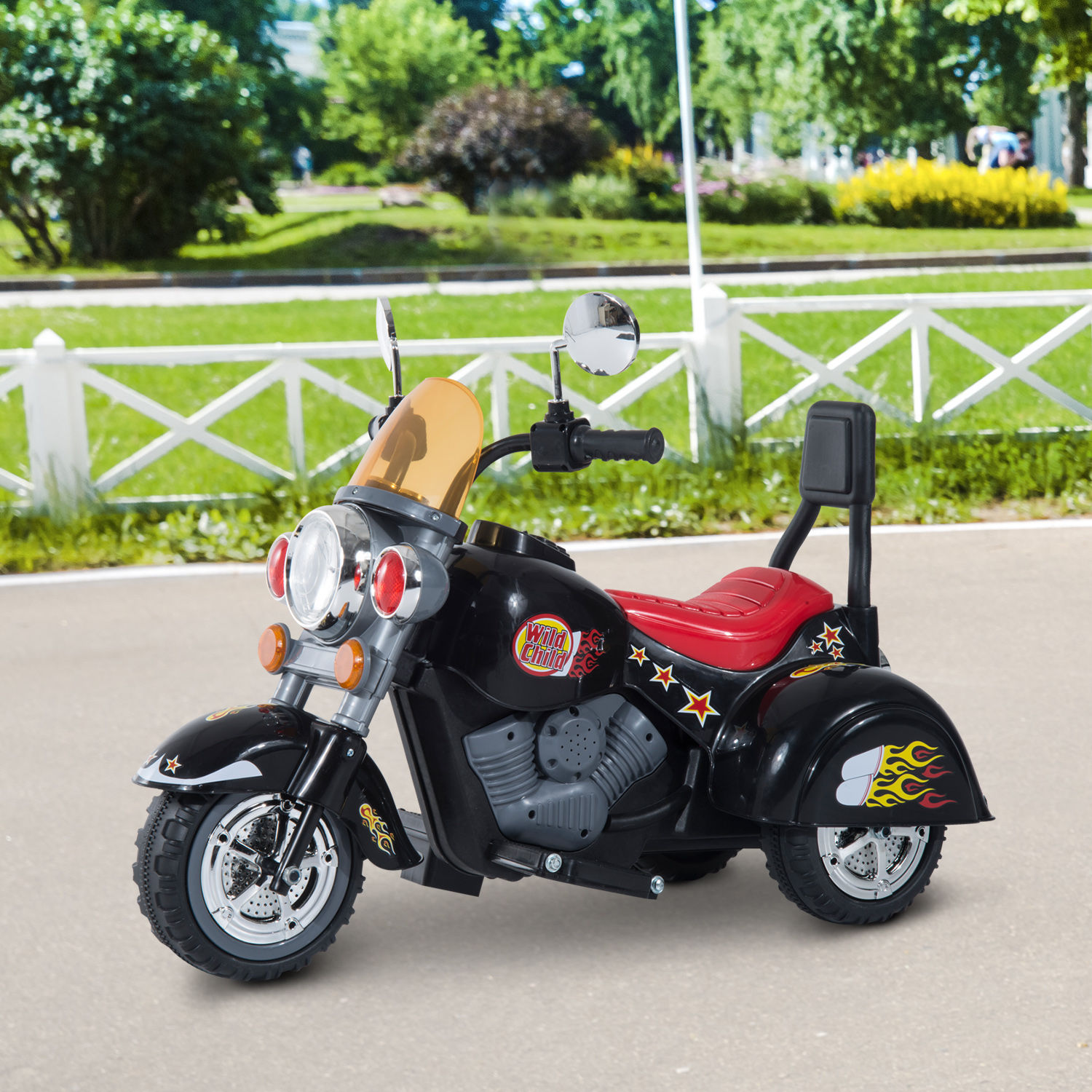 HOMCOM 6V Kids Electric Motorbike Child Ride On Toy w/ Lights Sound