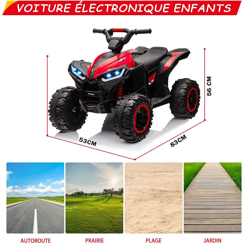 Thumbnail: Kids Electric Quad Bike 12V, Ride On Car ATV Toy with Remote Control/Music/LED H