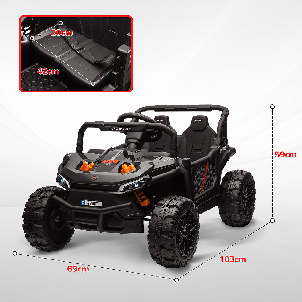 Thumbnail: AIYAPLAY Kids Ride on Car, 12V Electric Truck w/ Horn, Lights, USB
